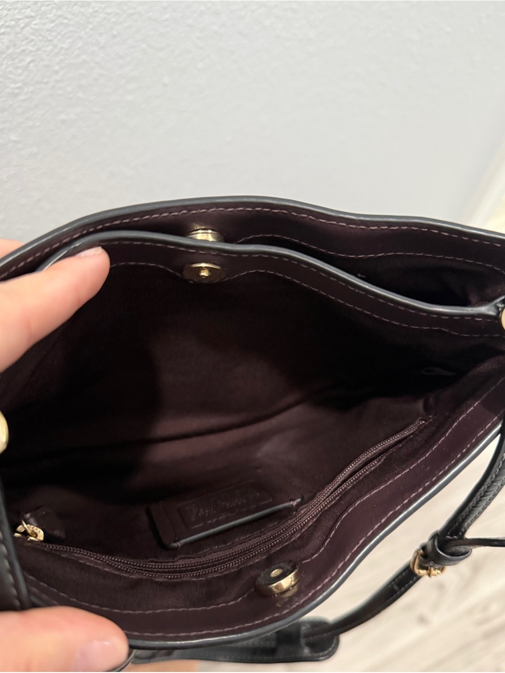 Coach Brown/Black Signature Crescent Shoulder Bag - Picture 4 of 4